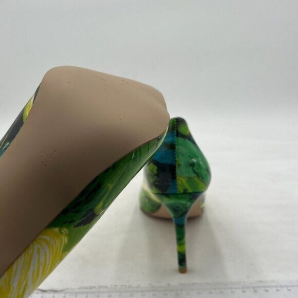 YDN Women's Chic Pointed Closed Toe Mid Heel Pumps Slip on Stilettos Slide Dress - Picture 5 of 7